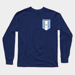 Argentina Flag Emblem Long Sleeve T-Shirt